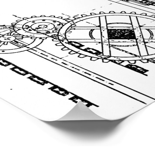 Schema zwart/wit poster (Hoek)