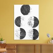 Schema's van de maanfasen van Galileo Canvas Afdruk (Insitu (Woonkamer))