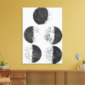 Schema's van de maanfasen van Galileo Canvas Afdruk (Insitu (Woonkamer))