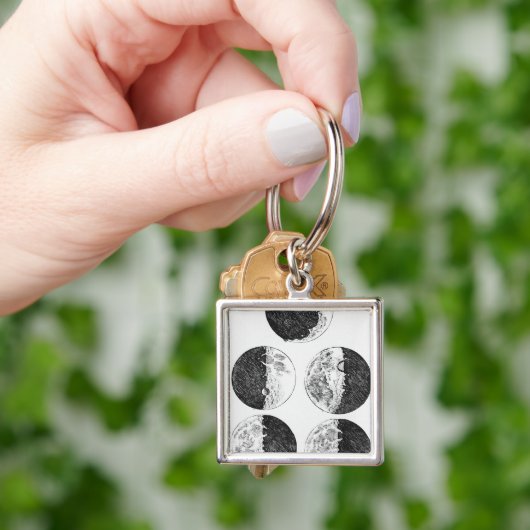 Schema's van de maanfasen van Galileo Sleutelhanger (Hand)