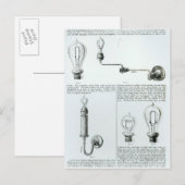 Schema's van gloeilampen en steunen daarvan briefkaart (Voorkant / Achterkant)