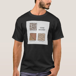 Schema's van steenmetselwerk t-shirt