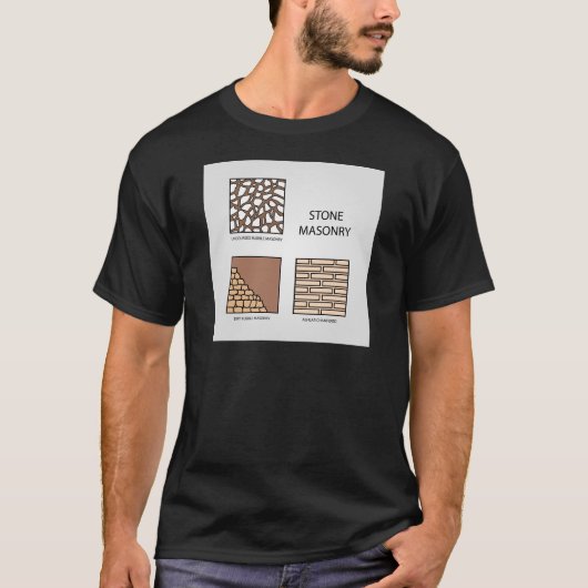 Schema's van steenmetselwerk t-shirt (Voorkant)