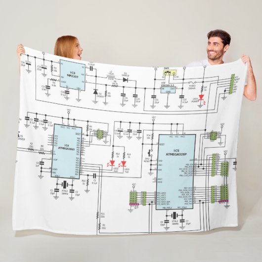 SCHEMATIEK FLEECE DEKEN (In situ)