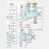 SCHEMATIEK FLEECE DEKEN (Voorkant)