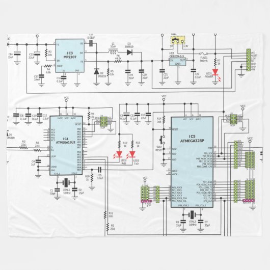 SCHEMATIEK FLEECE DEKEN (Voorkant (Horizontaal))