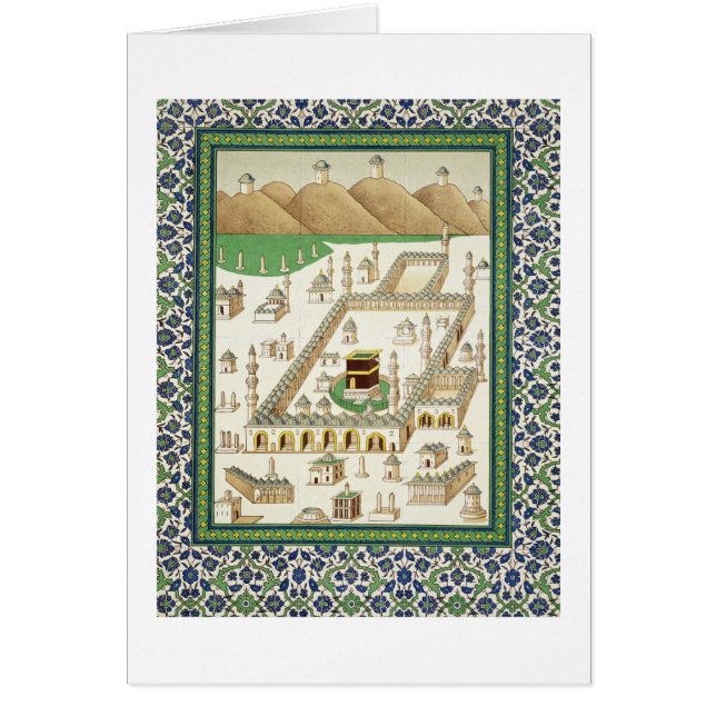 Schematisch Uitzicht van Mekka, met de Qua'bah, va (Voorkant)