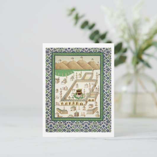 Schematisch Uitzicht van Mekka, met de Qua'bah, va Briefkaart (Staand voorkant)