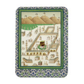 Schematisch Uitzicht van Mekka, met de Qua'bah, va Magneet (Verticaal)