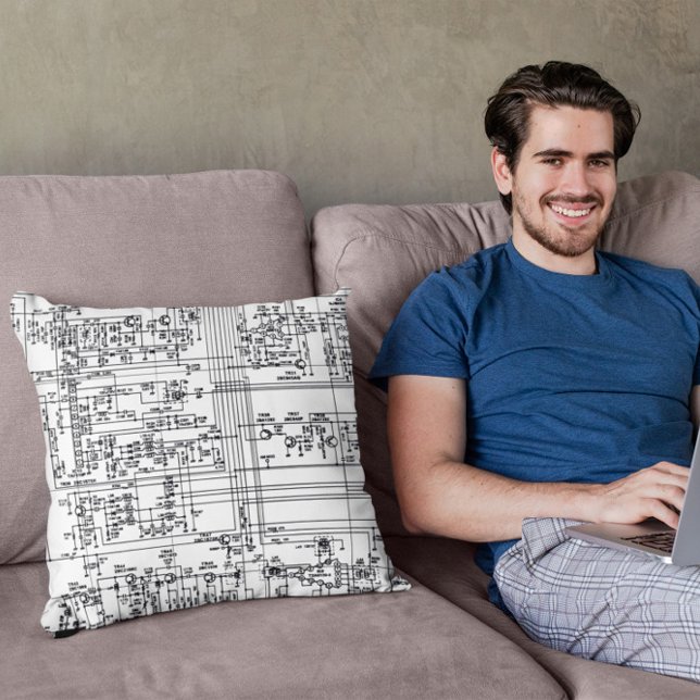 Schematische diagramsymbolen elektronische schakel kussen (Creator heeft geüpload)