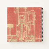 Schematische ingenieursinrichting vroegtijdige gas notitieboek (Achterkant)