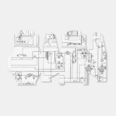 Schematische  radiozender bedankdoosjes (Uitgevouwen)