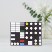 Schematische samenstelling, abstracte kunst briefkaart (Staand voorkant)