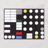 Schematische samenstelling, abstracte kunst briefkaart (Voorkant)