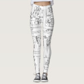 Schematische  vacuümbuis leggings (Voorkant)