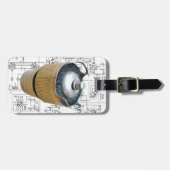 Schematische vormgeving voor keramische zendbuizen bagagelabel (Voorkant horizontaal)