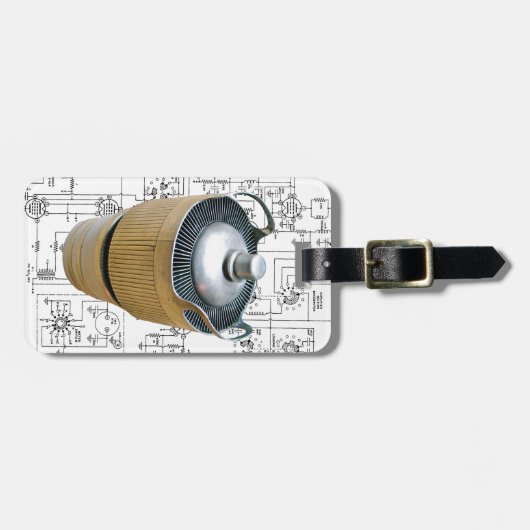 Schematische vormgeving voor keramische zendbuizen bagagelabel (Voorkant horizontaal)