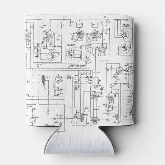 Schematische vormgeving voor keramische zendbuizen blikjeskoeler (Achterkant)