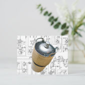 Schematische vormgeving voor keramische zendbuizen briefkaart (Staand voorkant)