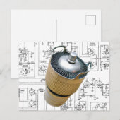 Schematische vormgeving voor keramische zendbuizen briefkaart (Voorkant / Achterkant)
