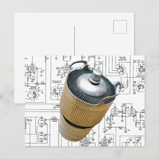 Schematische vormgeving voor keramische zendbuizen briefkaart (Voorkant / Achterkant)
