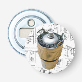 Schematische vormgeving voor keramische zendbuizen button flesopener