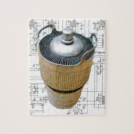 Schematische vormgeving voor keramische zendbuizen legpuzzel (Verticaal)