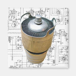 Schematische vormgeving voor keramische zendbuizen magneet