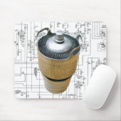 Schematische vormgeving voor keramische zendbuizen muismat (Met muis)