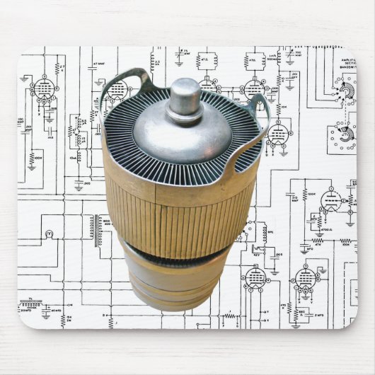 Schematische vormgeving voor keramische zendbuizen muismat (Voorkant)