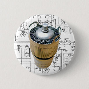 Schematische vormgeving voor keramische zendbuizen ronde button 5,7 cm