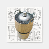 Schematische vormgeving voor keramische zendbuizen servet (Voorkant)