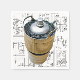 Schematische vormgeving voor keramische zendbuizen servet