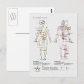 Schematische weergave van de Chinese of menselijke Briefkaart (Voorkant / Achterkant)