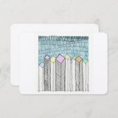 schematische wolkenkrabbers notitiekaartje (Voorkant / Achterkant)