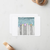 schematische wolkenkrabbers notitiekaartje (Voorkant / Achterkant in situ)