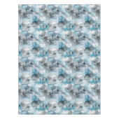 schemerblauwe grijze alcohol vloeibare inkt wervel tafelkleed (Voorkant)