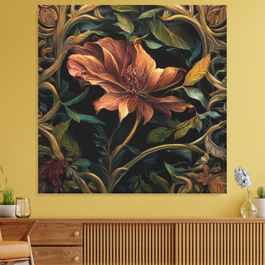 Schemerbloem Canvas Afdruk (Insitu (Woonkamer))