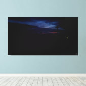 Schemerend Silhouet Landschap Canvas Afdruk (Insitu (Houten vloer))