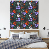 schemerflora canvas afdruk (Insitu (Slaapkamer))