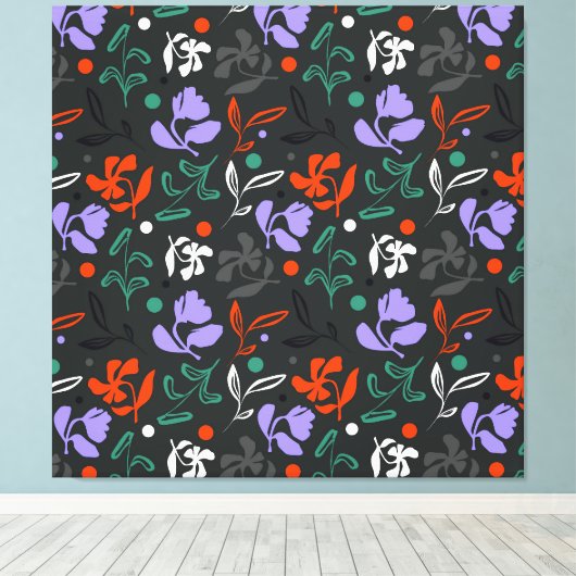 schemerflora canvas afdruk (Insitu (Houten vloer))