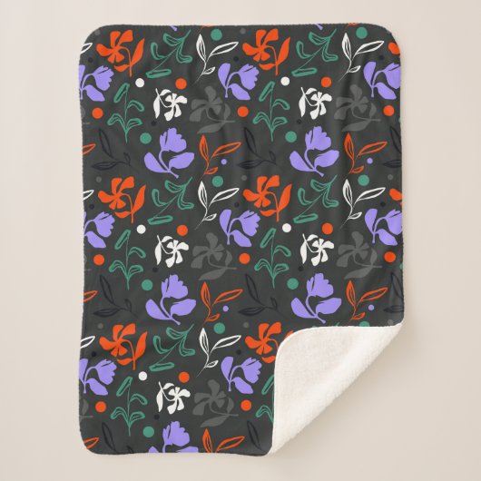 schemerflora sherpa deken (Voorkant)