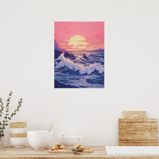 schemergolven poster (Keuken)