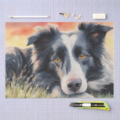 schemerharmonie: Border Collie Decoupage Tissuepapier (Craft)