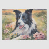 schemerharmonie: Border Collie Decoupage Tissuepapier (Voorkant)