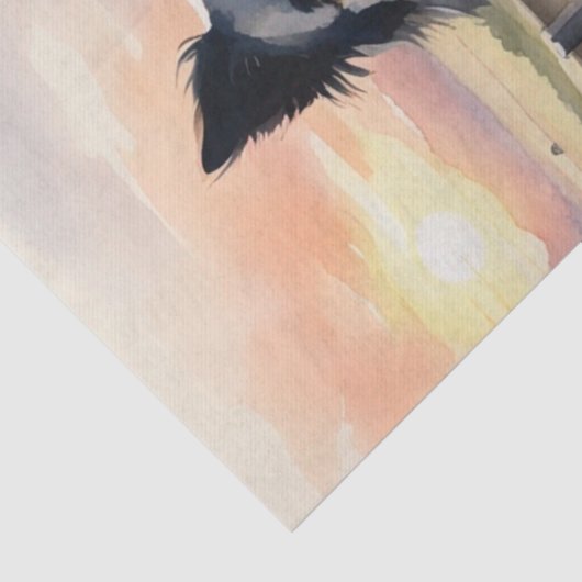 schemerharmonie: Border Collie Decoupage Tissuepapier (Detail)