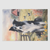 schemerharmonie: Border Collie Decoupage Tissuepapier (Voorkant)
