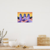 Schemerige gang, een eindeloos spel. poster (Keuken)