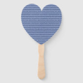 Schemerige Indigo Glitter Style Horizontale Strepe Handwaaier (Voorkant)