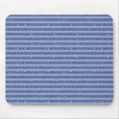Schemerige Indigo Glitter Style Horizontale Strepe Muismat (Voorkant)